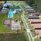 Cabañas, canchas de pádel, básquet, voley, juegos infantiles y más