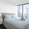 2BR CBD pad, city views, free parking, pool, gym