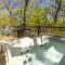 Hobbit Treehouse with waterfall on the Brazos River! 350 acres! Tubing! Petting zoo!