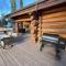 Lakefront Luxury Log Home with Spa & Aurora Views - North Pole