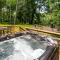 Riverside Log Cabin w Hot Tub Fire Pit Huge Deck - Rileyville