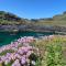 Polrunny Farm sea view Blueberry Cottage with log burner