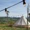 Bell tent in the vineyard with spectacular view