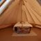 Bell tent in the vineyard with spectacular view