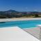 Bell tent in the vineyard with spectacular view