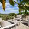 Bell tent in the vineyard with spectacular view