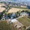 Bell tent in the vineyard with spectacular view