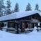 Kaupinpirtti, Ylläs, Äkäslompolo, , Lapland - Silver Log Cabin with Lake and Fell Scenery
