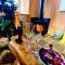 Polrunny Farm sea view Blueberry Cottage with log burner