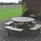 Log cabin with secure garden