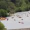 View of the Gardon River from our balcony Pont du Gard is just behind the rive - Remoulins