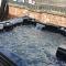 Barn conversion with hot tub