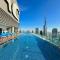 FULL Burj Khalifa view LUX 2Bedroom with Rooftop Pool Central location in Paramount Hotel Midtown