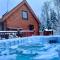 BC Log cabin with private beach river fire pit AC wifi onsite trails ski slope views - Carroll