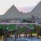 Hotel pyramids show rooftop