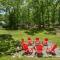 Spacious Stone Fire Pit Game Room A C