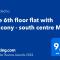 The 6th floor flat - direct link to centre in 8 mins