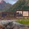 New lodge at seaside, near Henningsvær Lofoten