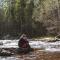 Cabin by Byske river surrounded by the forest - Byske