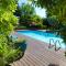 Le Mas de Bertagne studio kitchenette terrasse piscine