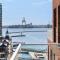 Spacious waterfront apartment with marina and sea view