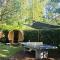 Wellnesshuis met jacuzzi en sauna in het bos
