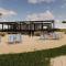 Enkhuizer Strand Chalet WolkeSieben Dritte Reihe mit Zaun Hausnr 202