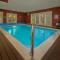 Family indoor pool cabin theater room