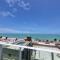 Confortável Flat com vista parcial do mar de Intermares