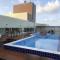 Confortável Flat com vista parcial do mar de Intermares