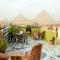 Hotel pyramids show rooftop