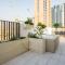 Blue Breeze - Elegant 1BR with Private Jacuzzi & Terrace in JVC - 迪拜