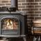 Loft Wood Stove Fire Pit Grill & Deck on Creek - Hedgesville