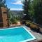 Acuarela minicasas con piscina en Lago Vichuquen