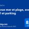 T3 vue mer et plage, avec wifi et parking