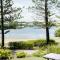Reflections on the lake with resort access