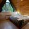 White Aframe with heated pool