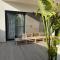 Beach bungalow with swiming pool and long terrace