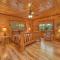 Family indoor pool cabin theater room