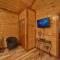 Family indoor pool cabin theater room