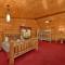 Family indoor pool cabin theater room