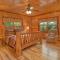 Family indoor pool cabin theater room
