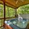 Bearfoot Ridge Wood-burning fireplace cozy hot tub serene views