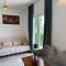 Private studio apartment with a garden and a terrace