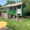Tiny house at the ecological swimming pool