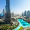 GRANDE RESIDENCES with a direct Burj Khalifa view and Private Fountain Show at 42nd floor with DXB AIRPORT VIP Shuttle