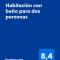Habitación con baño para dos personas