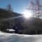 RIFUGIO AL LAGO DEL MORTIROLO in inverno raggiungibile solo a piedi