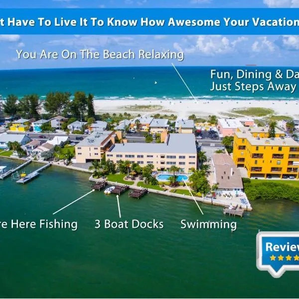 Treasure Island Beach, FL Waterfront Condo Located Steps away from the Intracoastal Waterway, hotel in St. Pete Beach