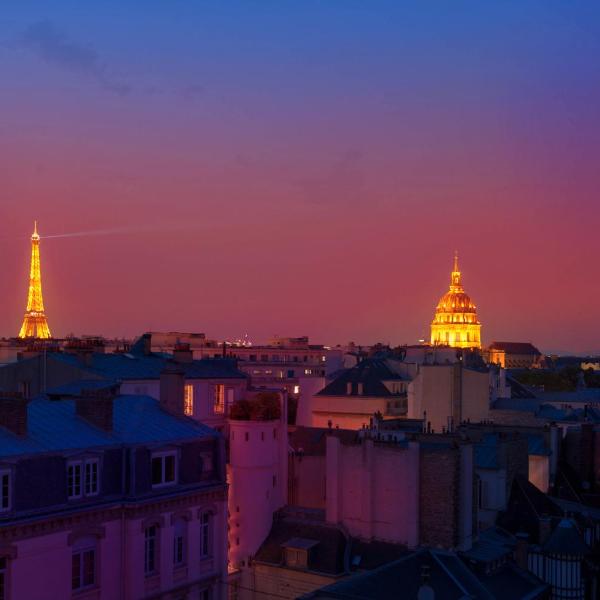 Eiffel Tower view + terrace Saint Germain des Pres